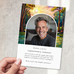 Tarjeta De Agradecimiento Monumento conmemorativo del funeral de la foto del