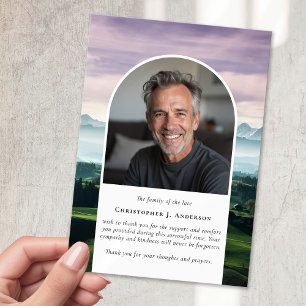 Tarjeta De Agradecimiento Monumento conmemorativo del funeral de la foto del
