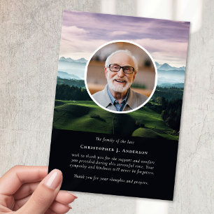 Tarjeta De Agradecimiento Monumento conmemorativo del funeral de la foto del