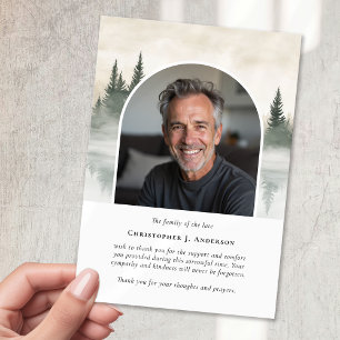 Tarjeta De Agradecimiento Monumento conmemorativo del funeral de la Fotograf