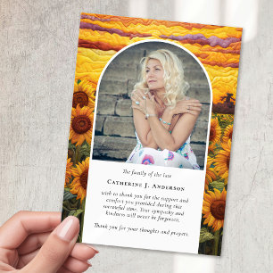Tarjeta De Agradecimiento Monumento conmemorativo del funeral de la simpatía