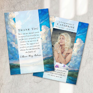 Tarjeta De Agradecimiento Monumento conmemorativo del funeral de las nubes d