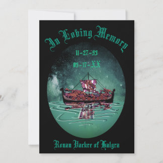 Tarjeta De Agradecimiento Monumento conmemorativo del funeral de Viking 