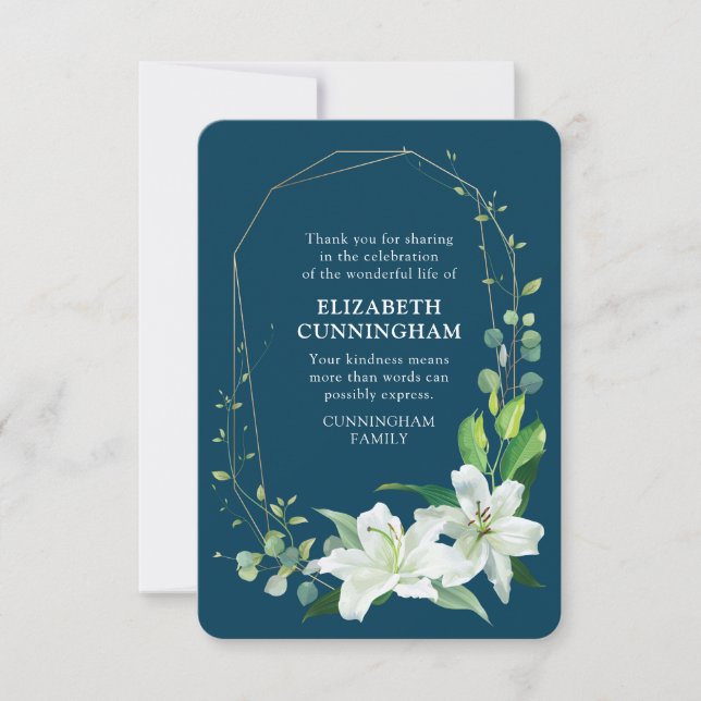 Tarjeta De Agradecimiento Monumento moderno a la floración y el follaje (Anverso)