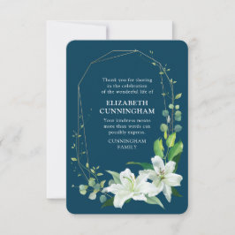 Tarjeta De Agradecimiento Monumento moderno a la floración y el follaje