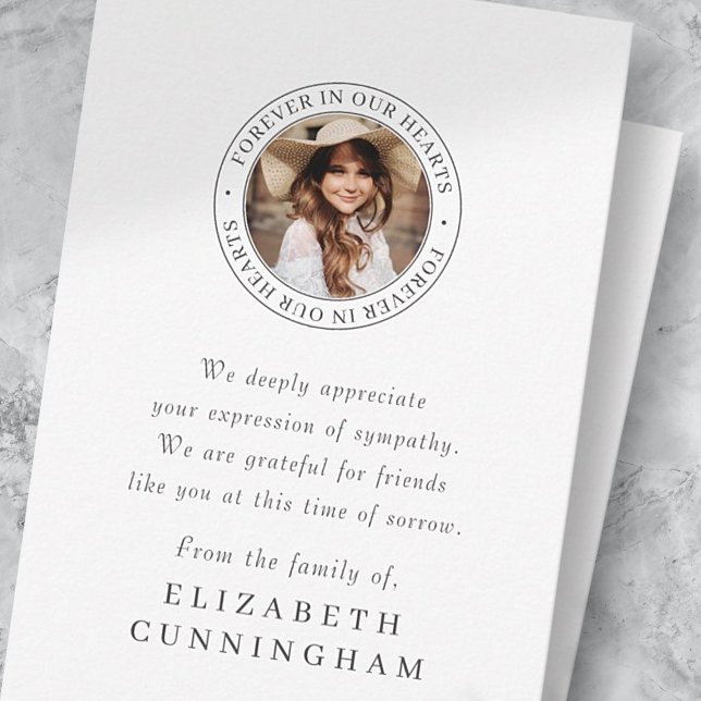 Tarjeta De Agradecimiento Monumento Por Siempre En Nuestro Corazón Elegante  (Subido por el creador)