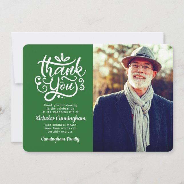 Tarjeta De Agradecimiento Monumento simple al filtro de fotografía recoleta  (Anverso)