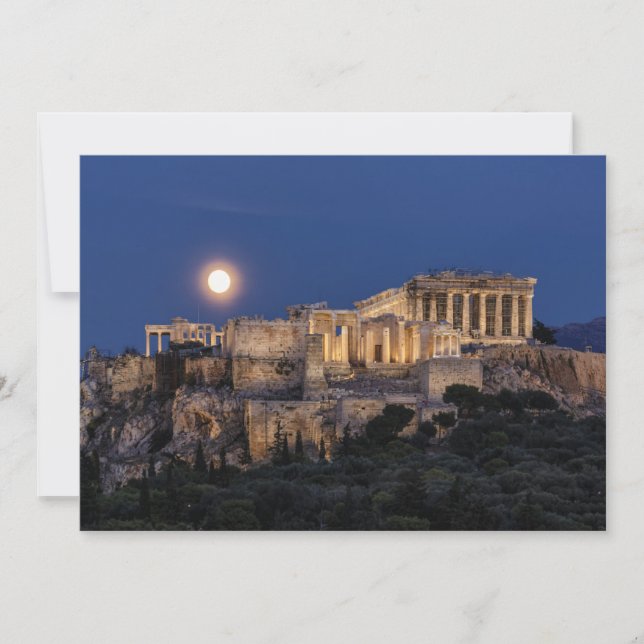Tarjeta De Agradecimiento Monumentos | El Partenón Atenas, Grecia (Anverso)
