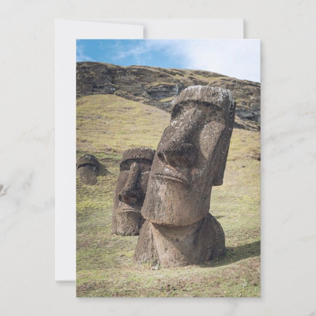 Tarjeta De Agradecimiento Monumentos | Isla de Pascua, Chile (Anverso)