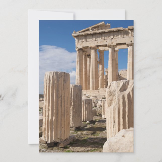 Tarjeta De Agradecimiento Monumentos | Partenón Acrópolis Atenas Grecia (Anverso)