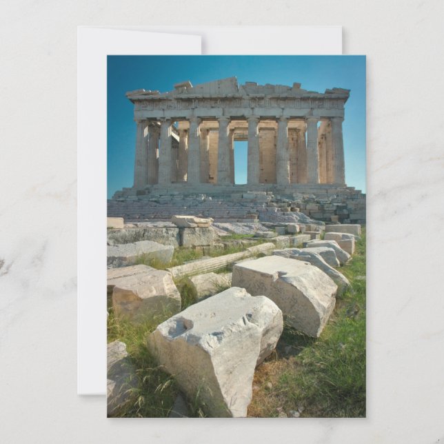 Tarjeta De Agradecimiento Monumentos | Partenón Atenas, Grecia (Anverso)