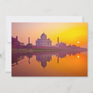 Tarjeta De Agradecimiento Monumentos Taj Mahal al atardecer