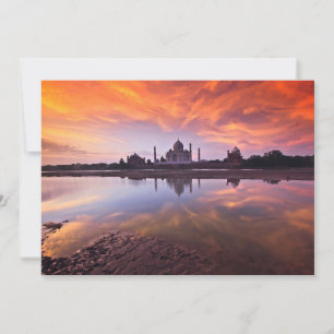 Tarjeta De Agradecimiento Monumentos   Taj Mahal Sunset