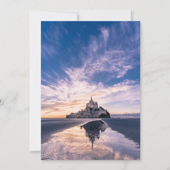 Tarjeta De Agradecimiento Monuments | Mont Saint-Michel, Normandy France (Anverso)