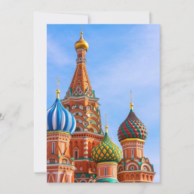Tarjeta De Agradecimiento Monuments | St. Basil's Cathedral, Moscow (Anverso)