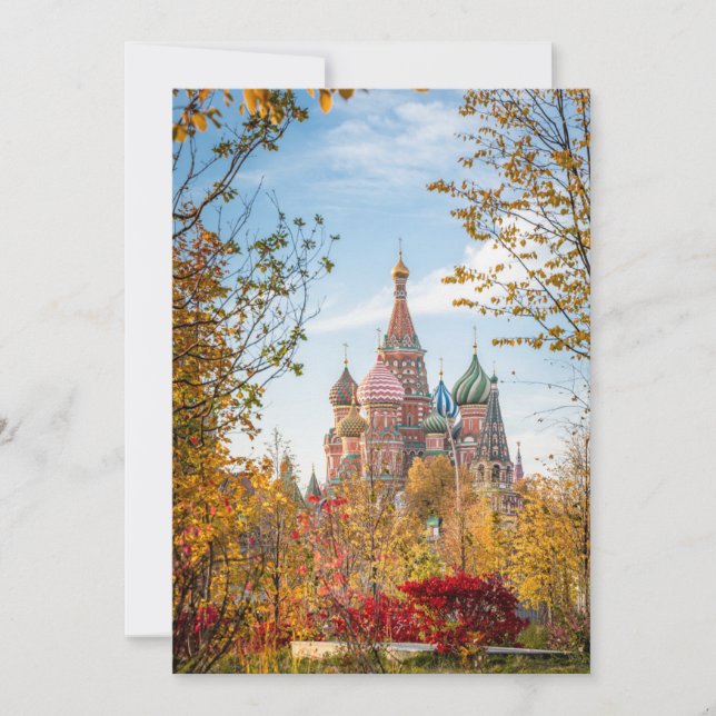 Tarjeta De Agradecimiento Monuments | St. Basil's Cathedral Moscow (Anverso)