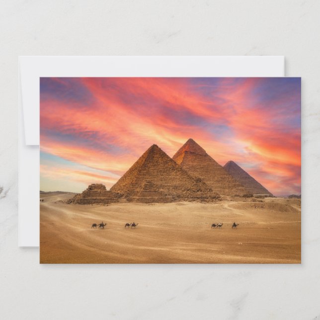 Tarjeta De Agradecimiento Monuments | The Great Pyramids (Anverso)