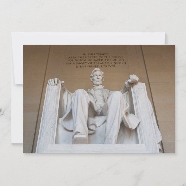 Tarjeta De Agradecimiento Monuments | The Lincoln Memorial (Anverso)