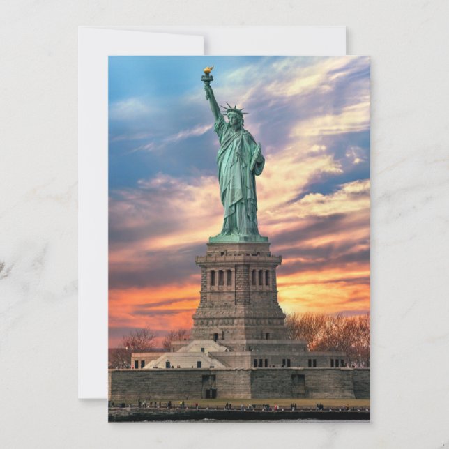 Tarjeta De Agradecimiento Monuments | The Statue of Liberty (Anverso)