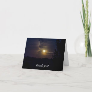 Tarjeta De Agradecimiento Moon Silhouette