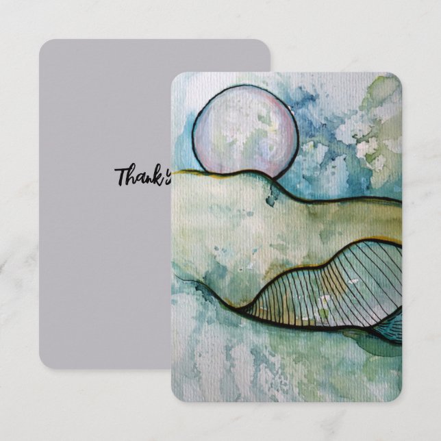 Tarjeta De Agradecimiento MoonChild                                          (Anverso / Reverso)