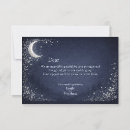 Tarjeta De Agradecimiento Moonlit Grove Celestial Woodland Wedding
