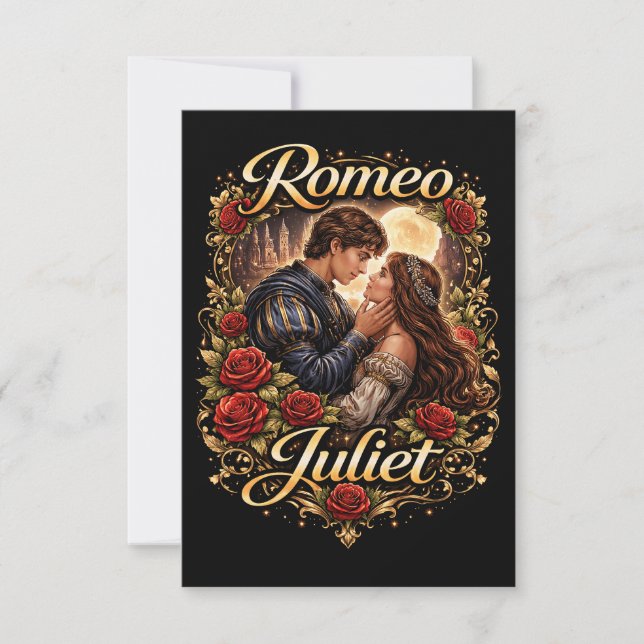 Tarjeta De Agradecimiento Moonlit Verona Lovers (Anverso)