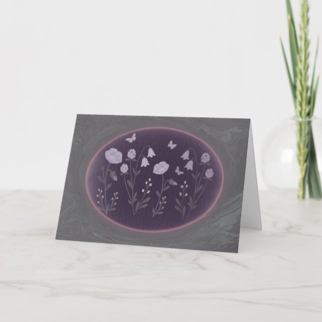 Tarjeta De Agradecimiento Moonlit Wildflower Garden 7x5 Greeting Card (Anverso)