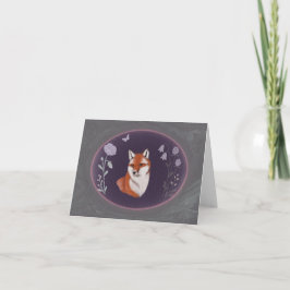 Tarjeta De Agradecimiento Moonlit Woodland Fox Small Greeting Card