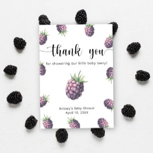 Tarjeta De Agradecimiento Mora dulce - gracias