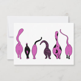 Tarjeta De Agradecimiento Morado de gatos