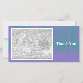 Tarjeta De Agradecimiento Morado y verde sombreado