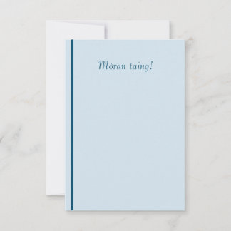 Tarjeta De Agradecimiento Mòran taing gaélico escocés le agradece observar