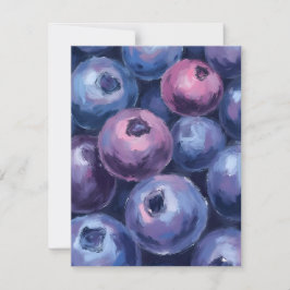 Tarjeta De Agradecimiento Moras Azules Hermosas | Pintura de Frutas