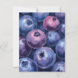 Tarjeta De Agradecimiento Moras Azules Hermosas   Pintura de Frutas