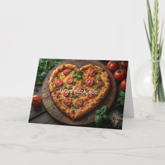 TARJETA DE AGRADECIMIENTO MORE THAN PIZZA, LOVE CARD (Anverso)