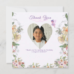 Tarjeta De Agradecimiento Morple Castle Fairytale tema del cumpleaños con ha