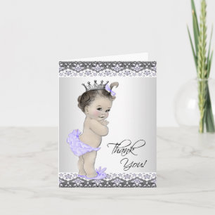 Tarjeta De Agradecimiento Morple Princess Baby Shower Gracias