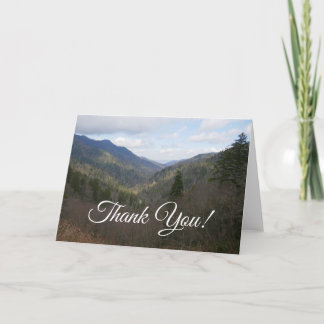 Tarjeta De Agradecimiento Morton Overlook en las Grandes Montañas Humeantes