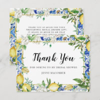 Mosaico azul floral blanco limón