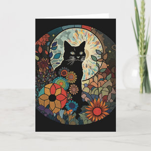 Tarjeta De Agradecimiento Mosaico del girasol del gato