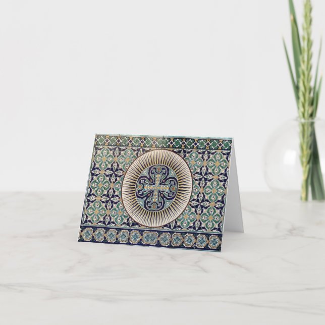 Tarjeta De Agradecimiento Mosaico turco (Anverso)