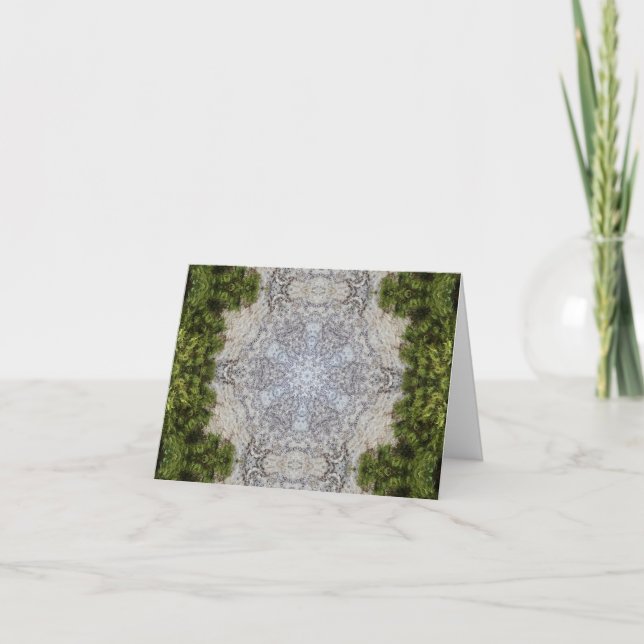 Tarjeta De Agradecimiento Moss verdes y arte de la naturaleza terrestre (Anverso)