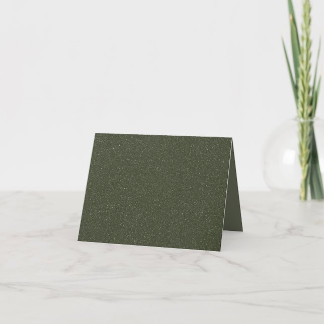Tarjeta de agradecimiento moteada verde musgo (Anverso)