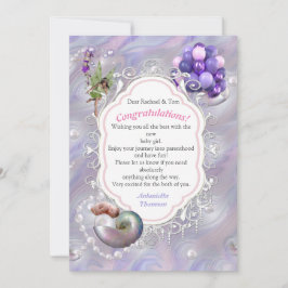 Tarjeta De Agradecimiento Mother of Pearls giving Birth to a Baby Girl