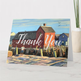 Tarjeta De Agradecimiento Motif Escenario #1 Cochera De Pesca De Rockport Gr