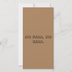 Tarjeta De Agradecimiento Motivación de GIMNASIO Texto personalizado y marró