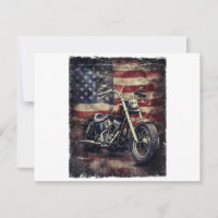 Motocicleta Vintage Bandera USA Biker Retro Americ