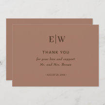 Mousse elegante mocha simple con Boda monograma