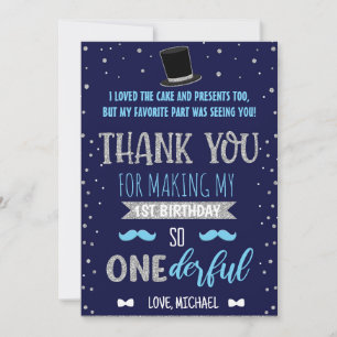Tarjeta de agradecimiento Mr Onederful 20-15
